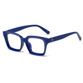 Yolanda Vintage Square Glasses Frame Rectangle Frames Southood C5 blue clear